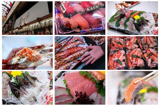 [大阪黑門市場人氣海鮮]黑門三平(海鮮|壽司|生魚片|帝王蟹) @來一球叭噗
