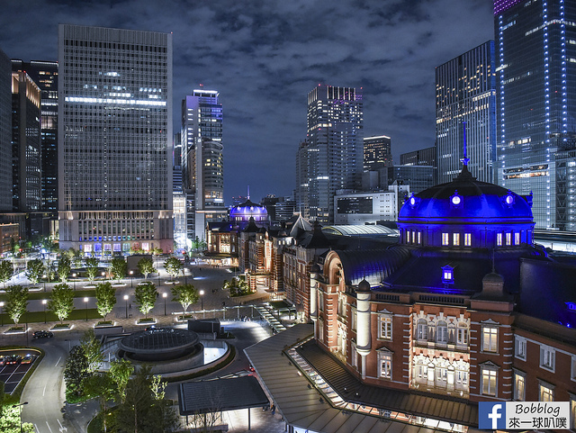 [東京車站免費夜景]JP Tower KITTE大樓屋頂庭園超美夜景 @來一球叭噗