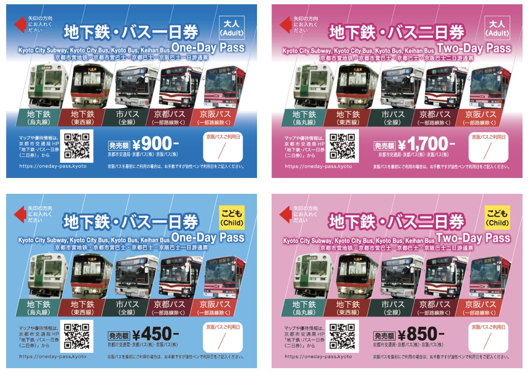 京都地下鐵巴士一日券、二日券(使用區間、購買方式、該不該買)