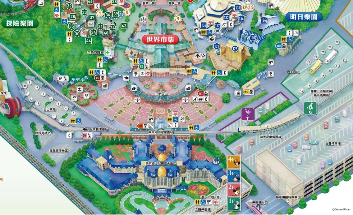 東京迪士尼樂園明日樂園園區、設施、美食、紀念品店