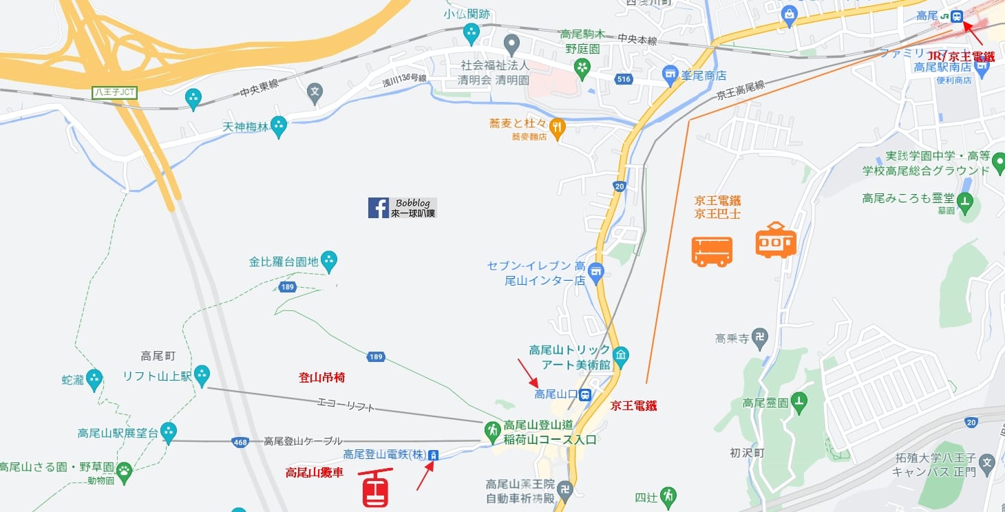 東京到高尾山交通方式、高尾山交通票券整理