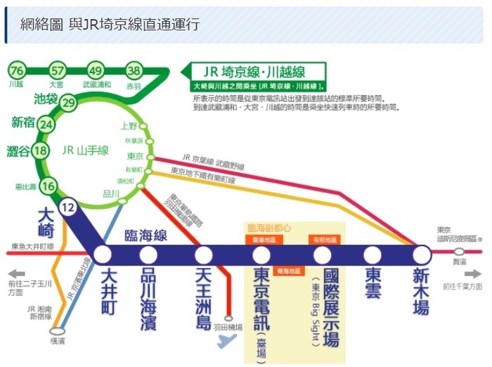東京到台場三種交通方式整理(百合海鷗號、臨海線、巴士)